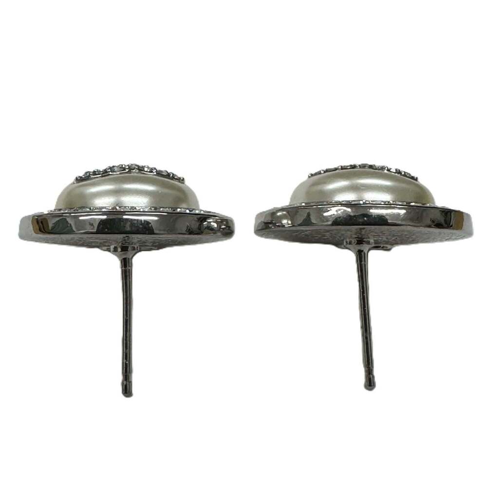 CHANEL White Pearl Logo Earrings - Picture 7 of 10